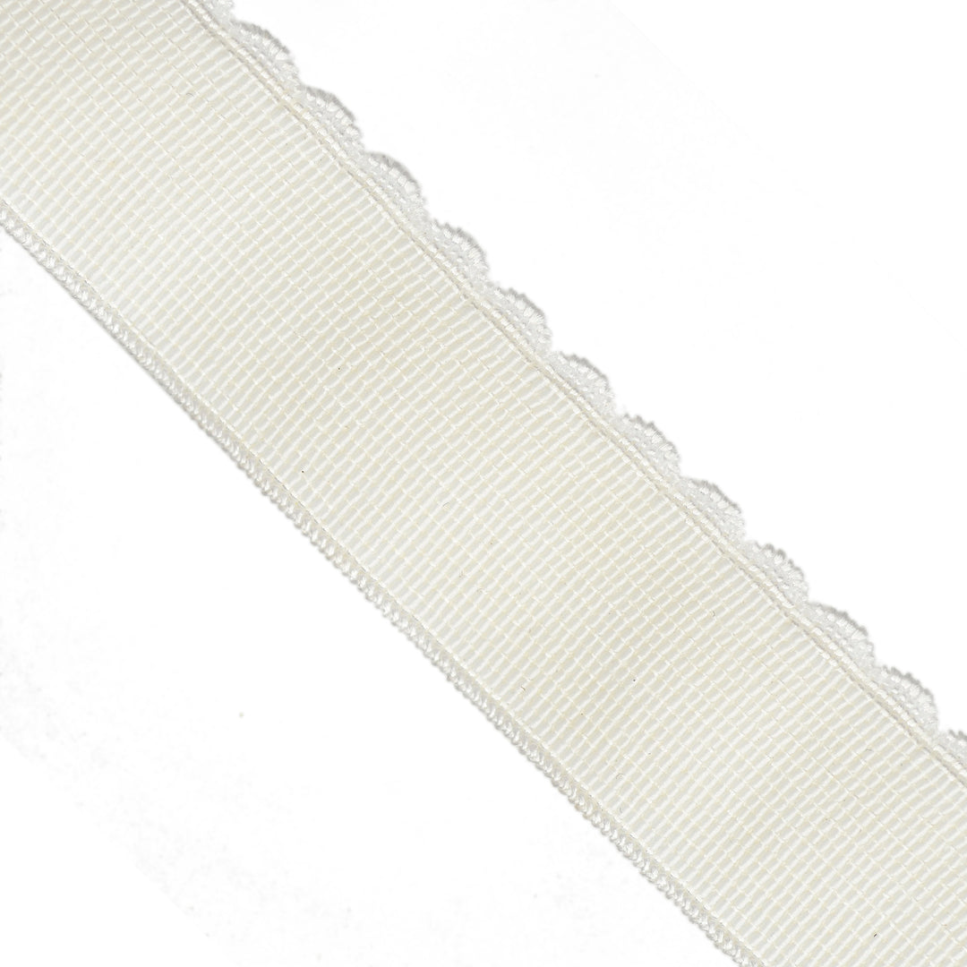 FORMLINE SCALLOPED PLUSH ELASTIC WHITE