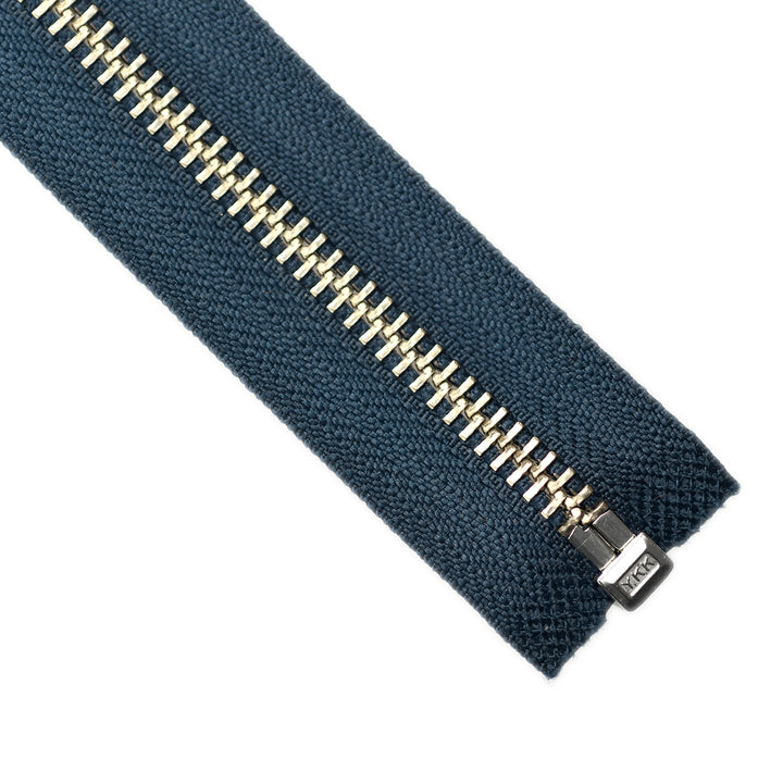 YKK METAL OPEN-END ZIP NO.5 NICKEL COL 560 NAVY