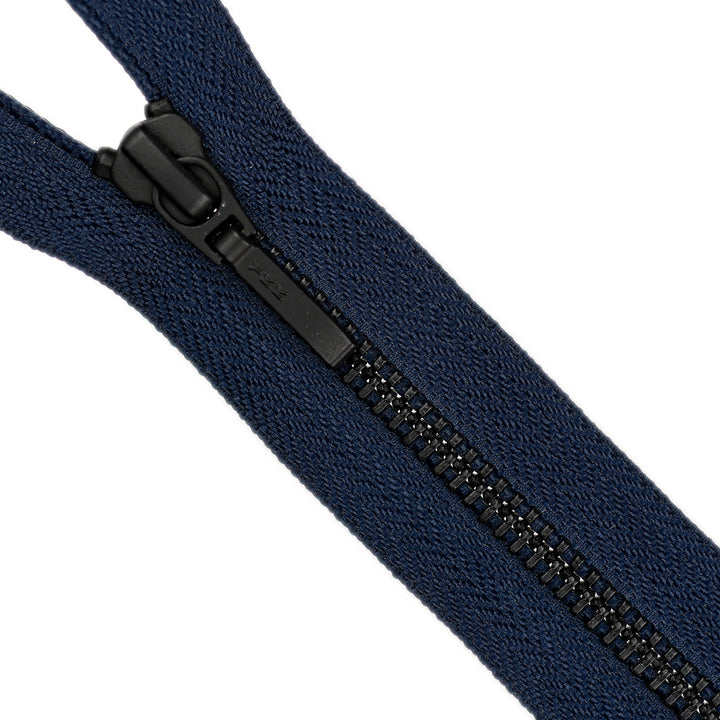 YKK METAL OPEN-END ZIP NO.5 BLACK OXY BOARD-PULL COL 560 NAVY