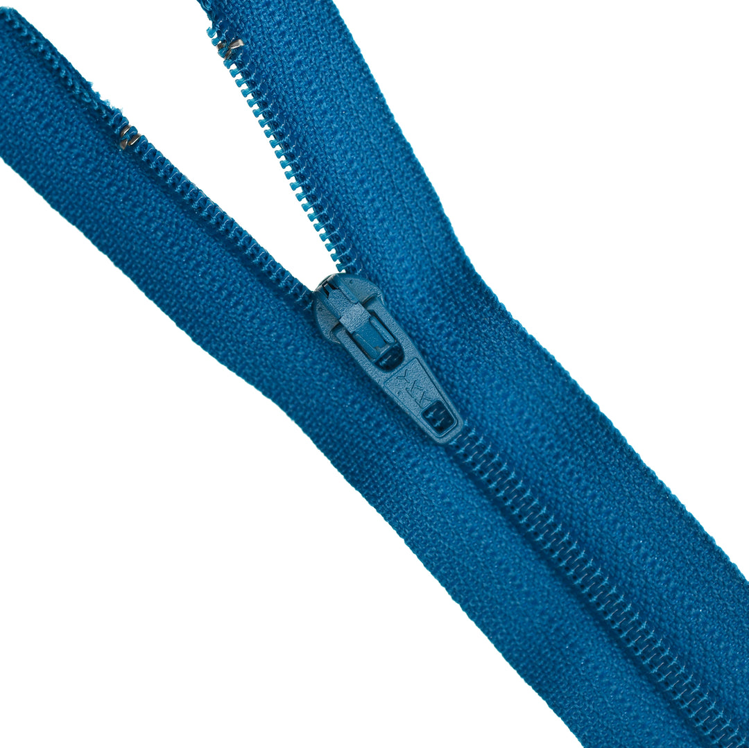 YKK NYLON CLOSED-END ZIP NO.3 COL 909 CERULEAN