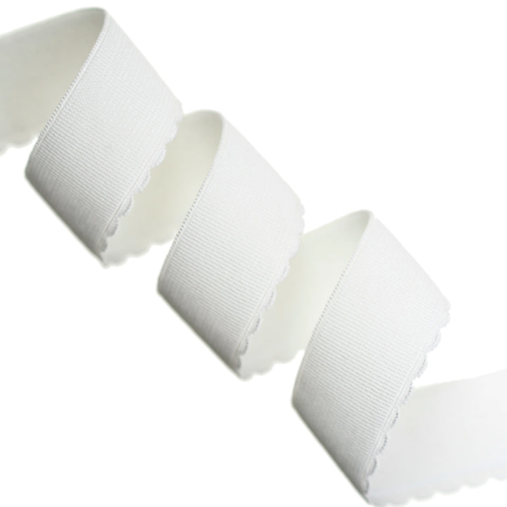 FORMLINE SCALLOPED PLUSH ELASTIC WHITE