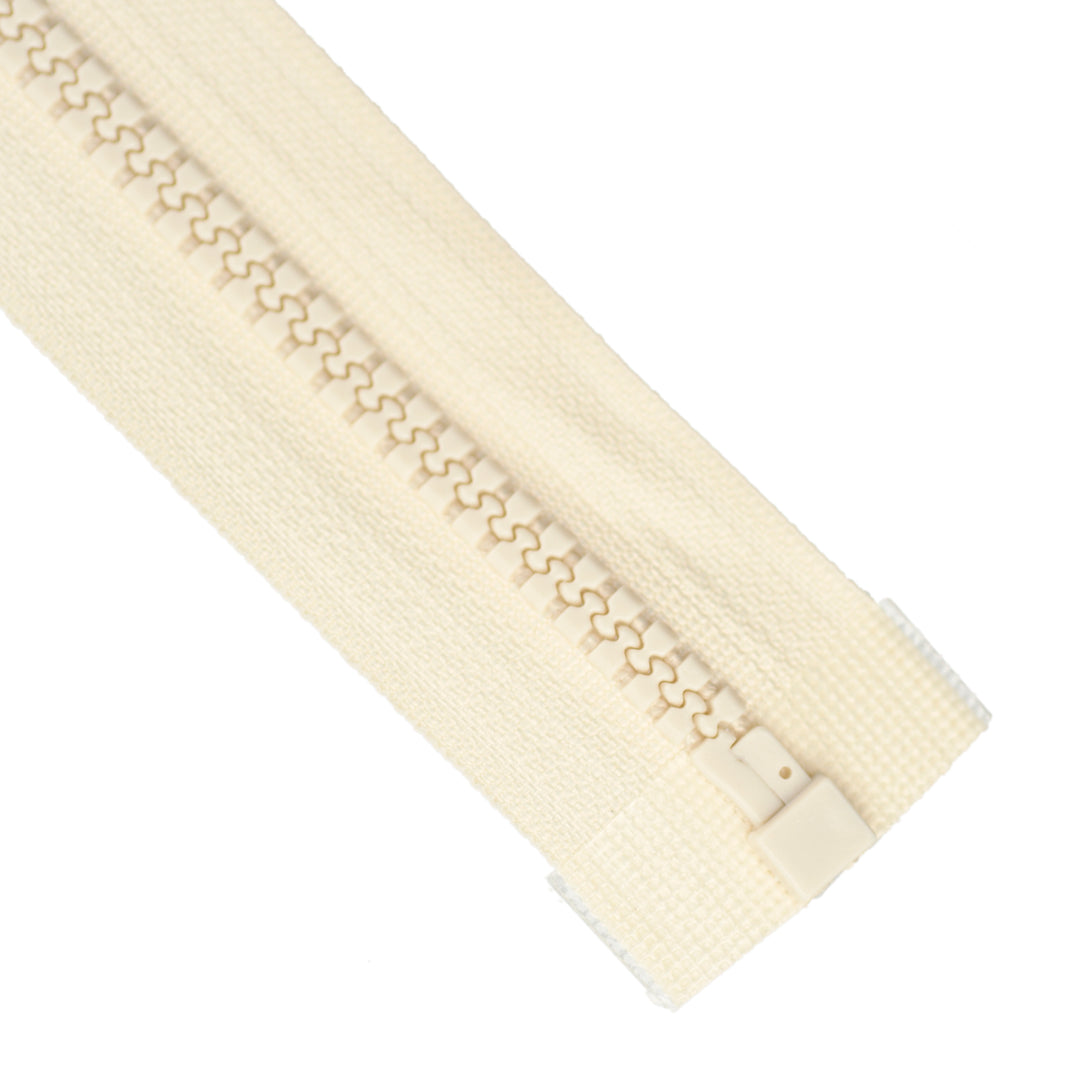 CHUNKY OPEN-END ZIP NO.5 WITH DONUT-DROP COL NATURAL