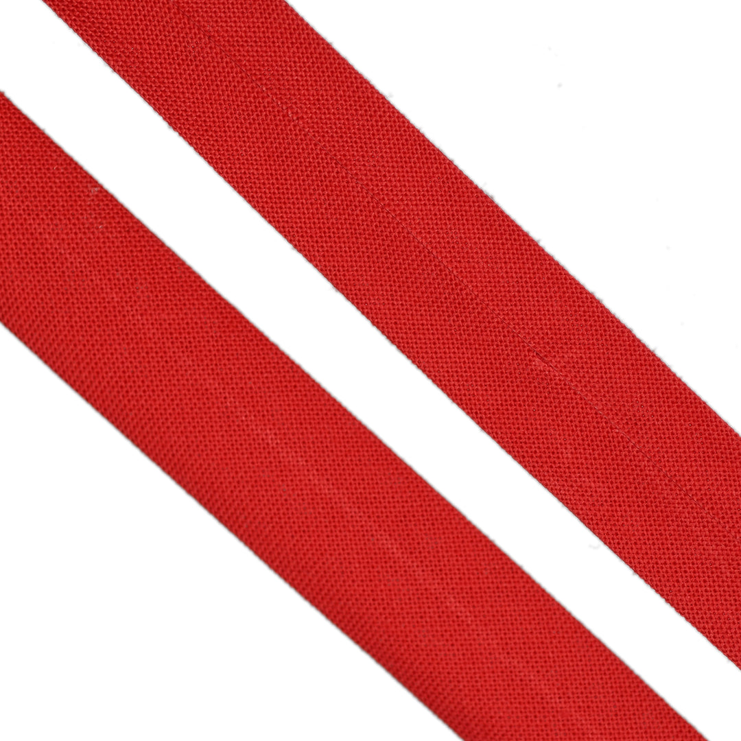 POLY-COTTON BIAS BINDING RED
