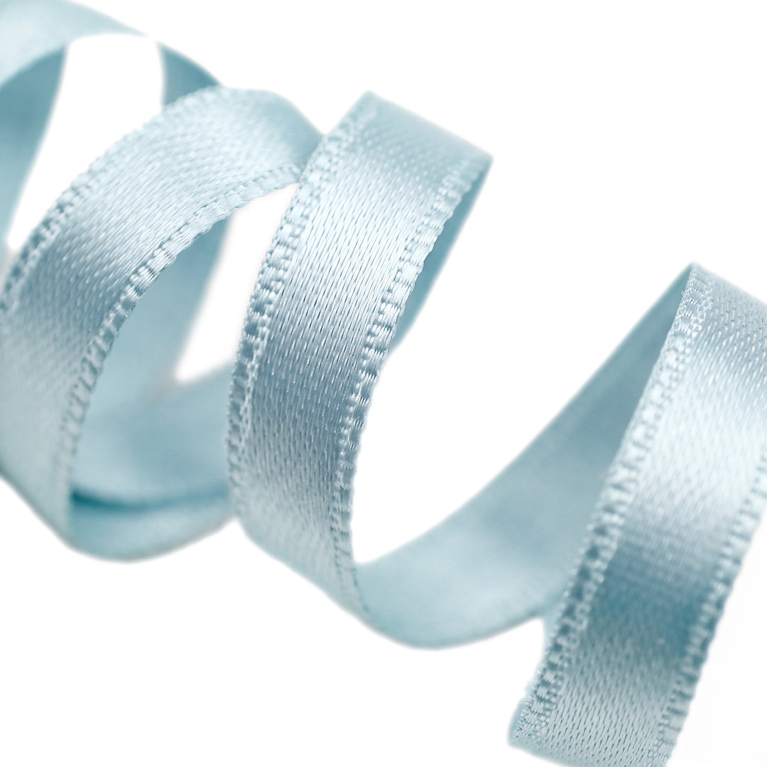 DOUBLE-SIDED SATIN RIBBON - LIGHT BLUE