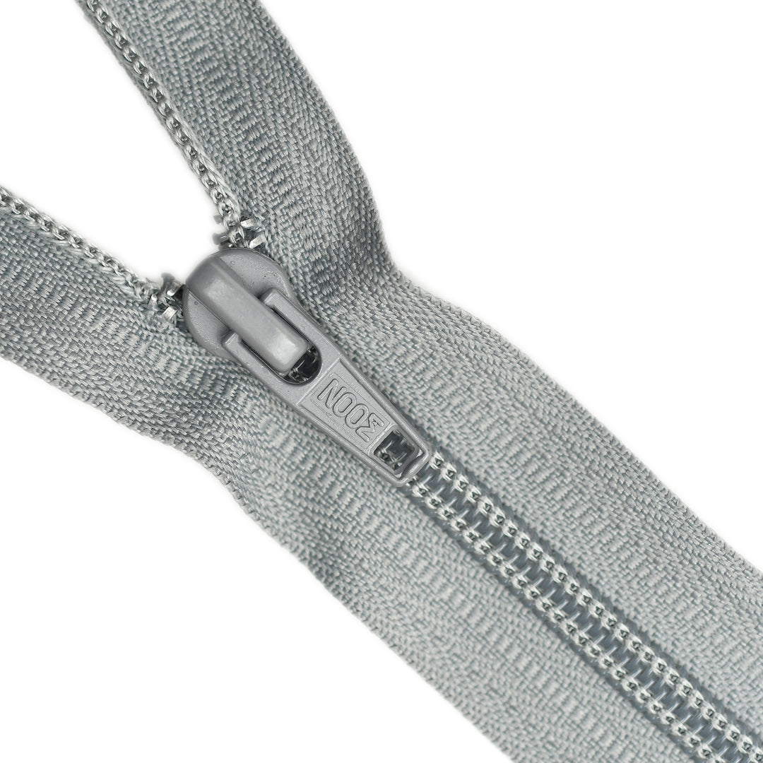 NYLON OPEN-END ZIP NO.5 COL FOG GREY