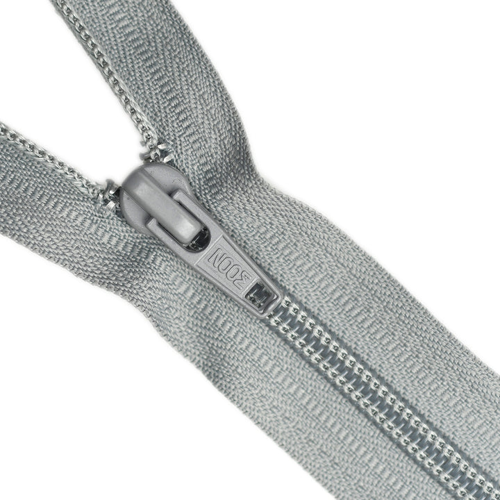 NYLON OPEN-END ZIP NO.5 COL FOG GREY