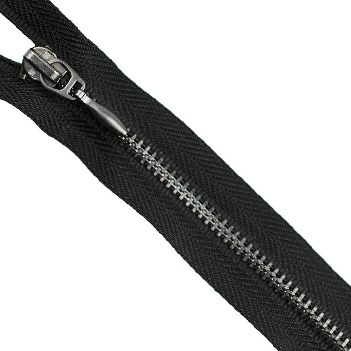 METAL CLOSED-END ZIP NO.4.5 BLACK OXY WITH TEARDROP PULL COL BLACK