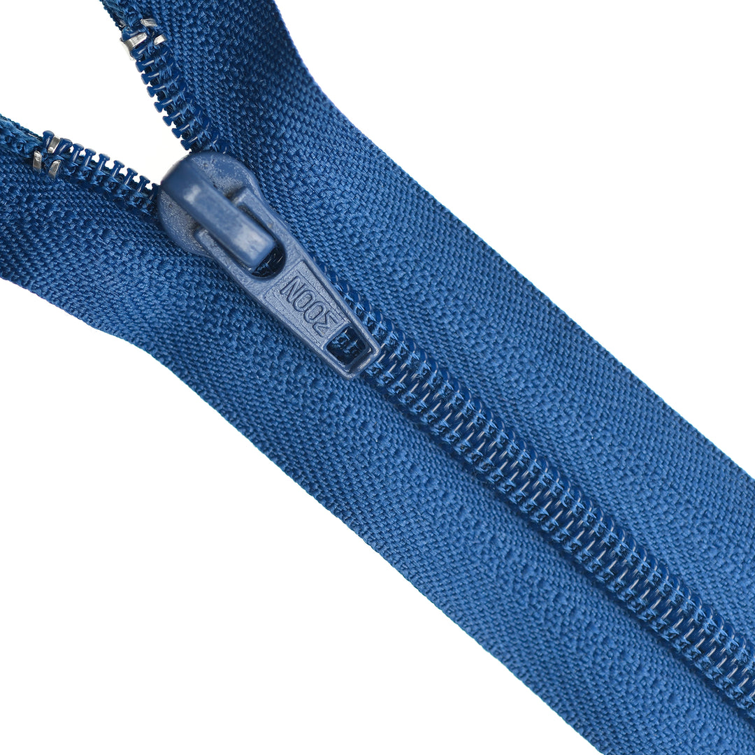 NYLON OPEN-END ZIP NO.5 COL AEGEAN BLUE