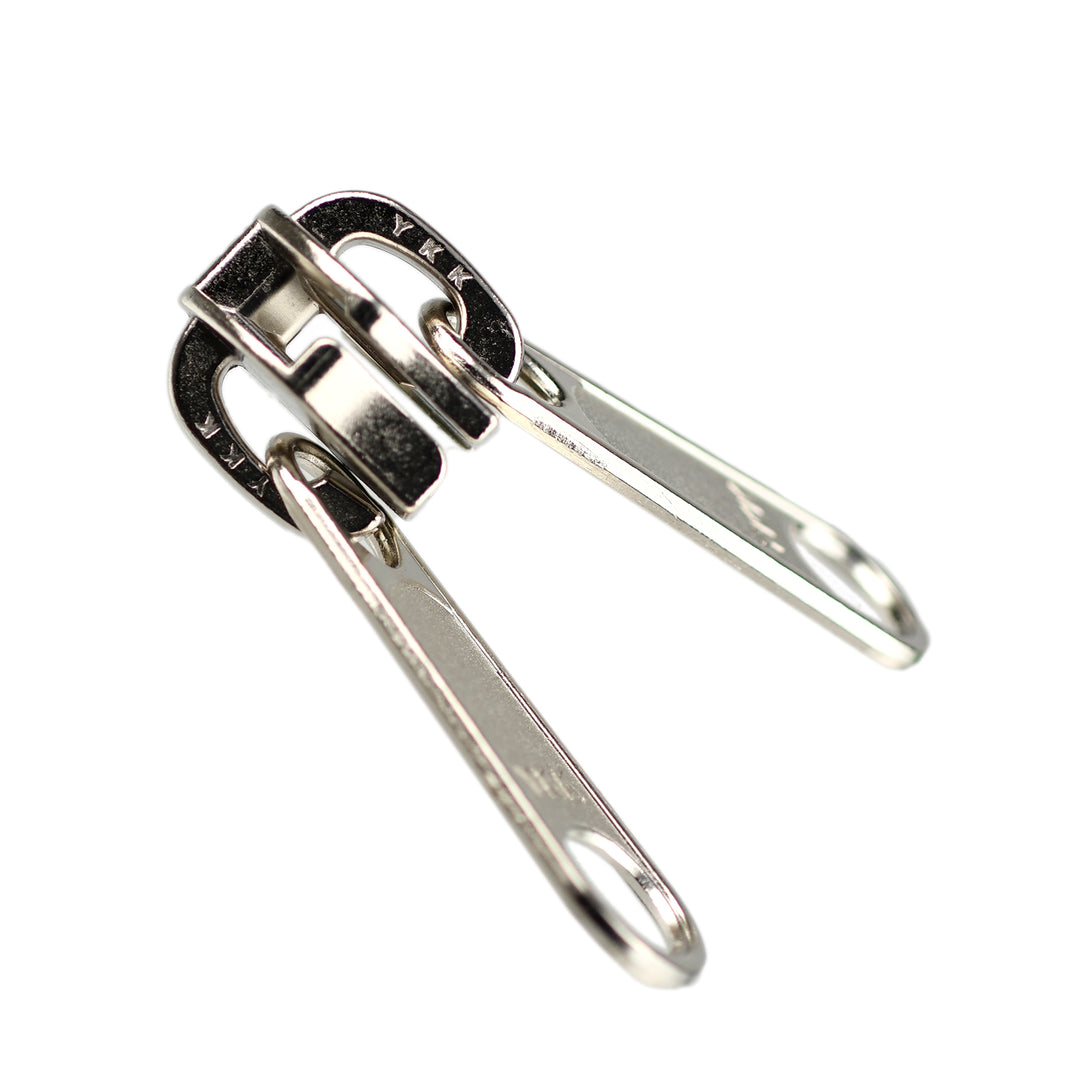 NON-LOCK DOUBLE LONG-PULL SLIDER FOR YKK NYLON COIL ZIPS - NICKEL