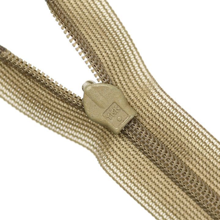 YKK INVISIBLE MESH ZIP COL 886 CAMO GREEN