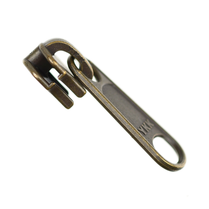 NON-LOCK LONG SLIDER FOR YKK METAL ZIPS - ANTIQUE GOLD