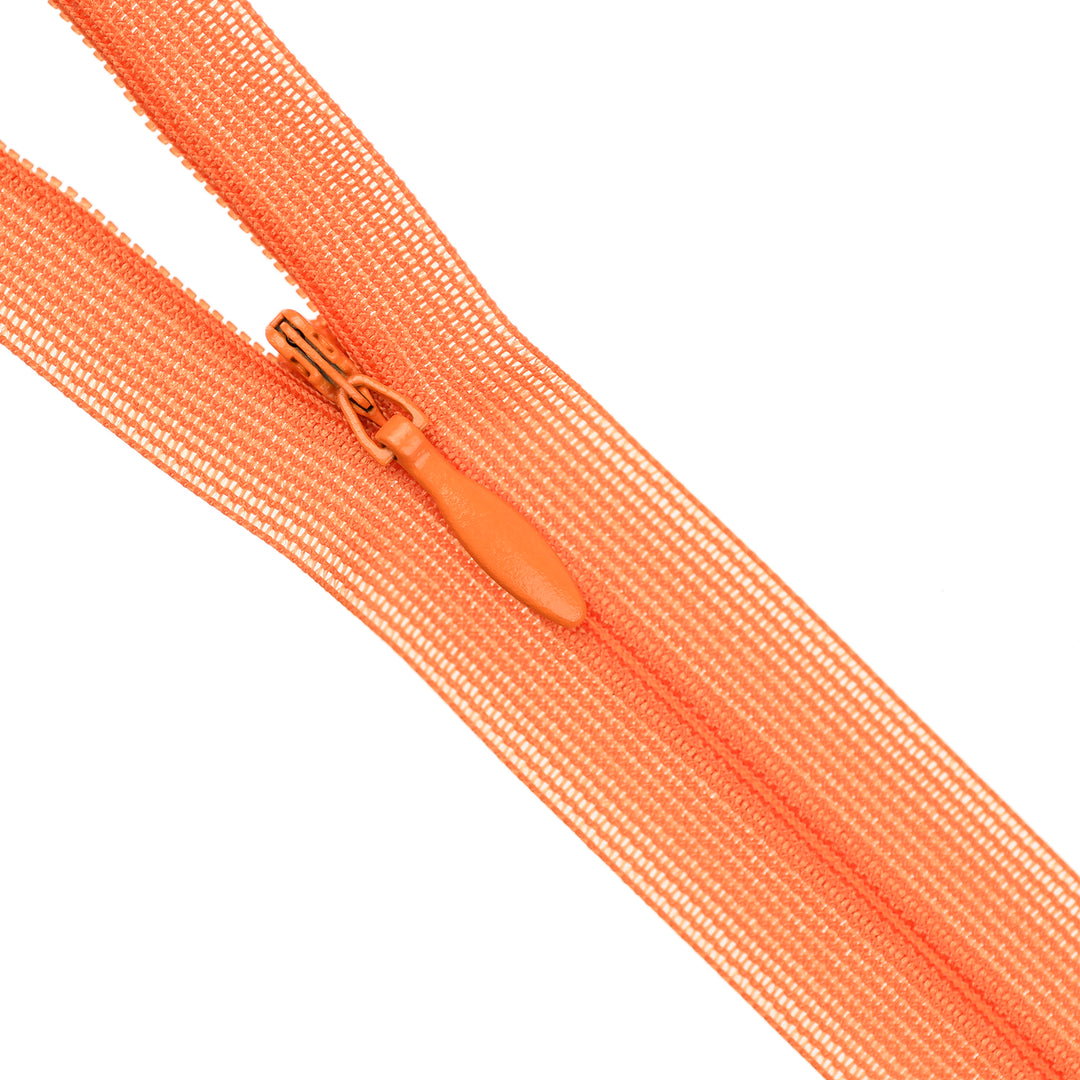 YKK INVISIBLE MESH ZIP COL 849 TANGERINE