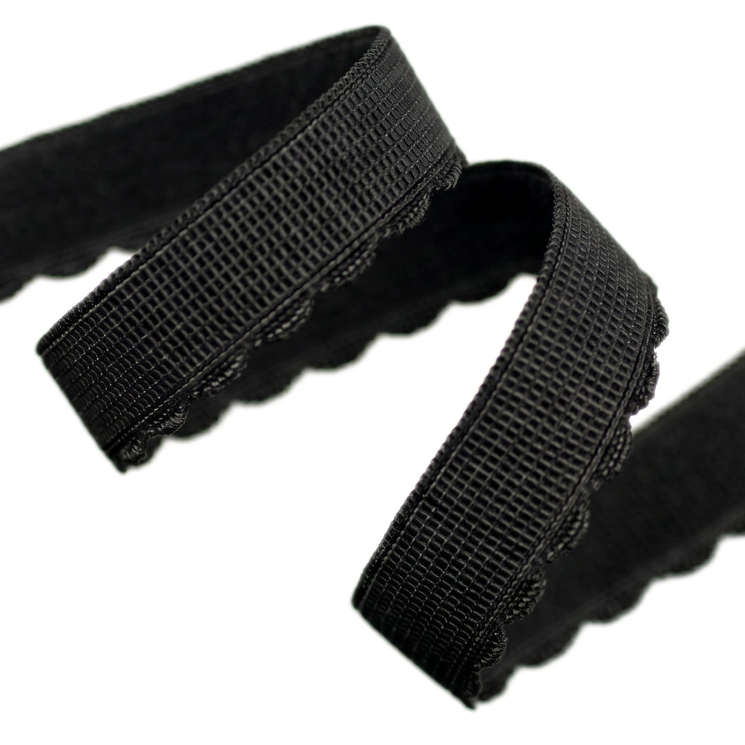 FORMLINE SCALLOPED PLUSH ELASTIC BLACK