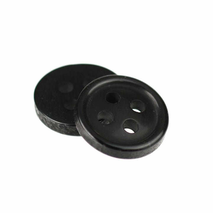 FOUR-HOLE RIM BUTTON SATIN BLACK