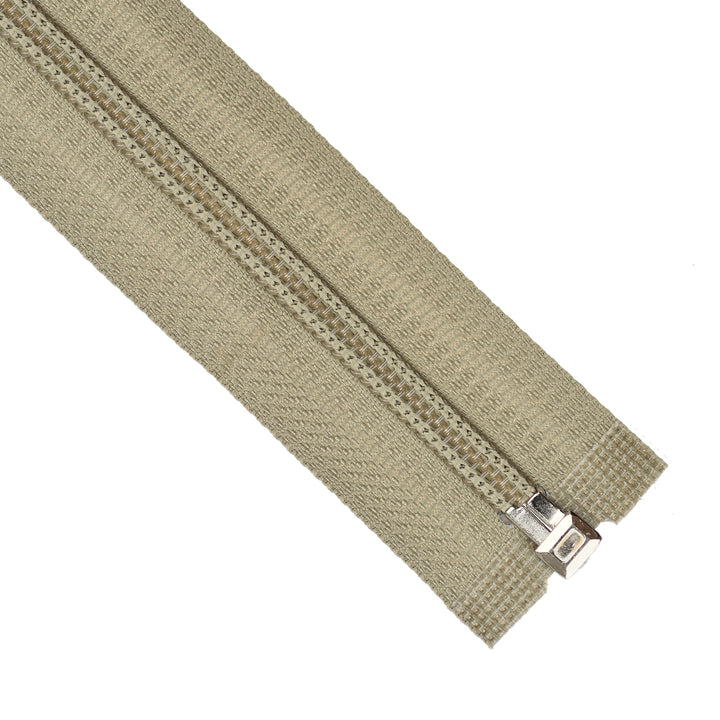 NYLON OPEN-END ZIP NO.5 COL GREIGE