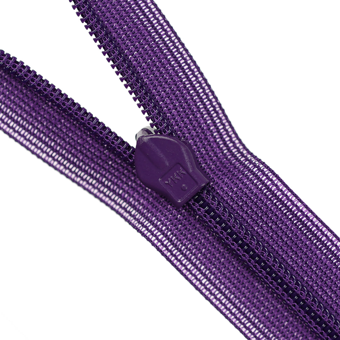YKK INVISIBLE MESH ZIP COL 865 ROYAL PURPLE