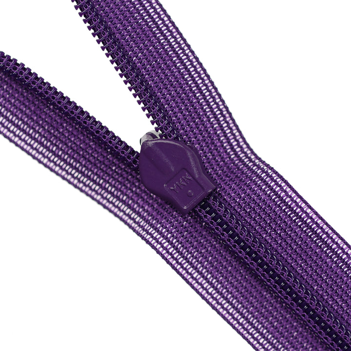 YKK INVISIBLE MESH ZIP COL 865 ROYAL PURPLE