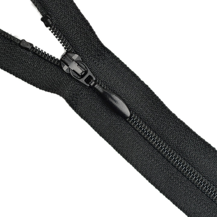 YKK NYLON OPEN-END ZIP NO.3 CORSET-PULL COL 580 BLACK