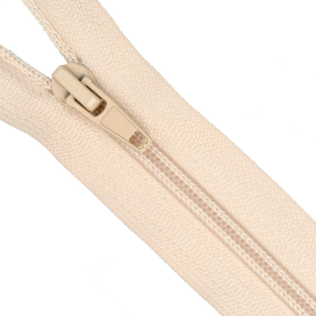 NYLON NO.5 OPEN-END TWO-WAY ZIP COL OATMEAL