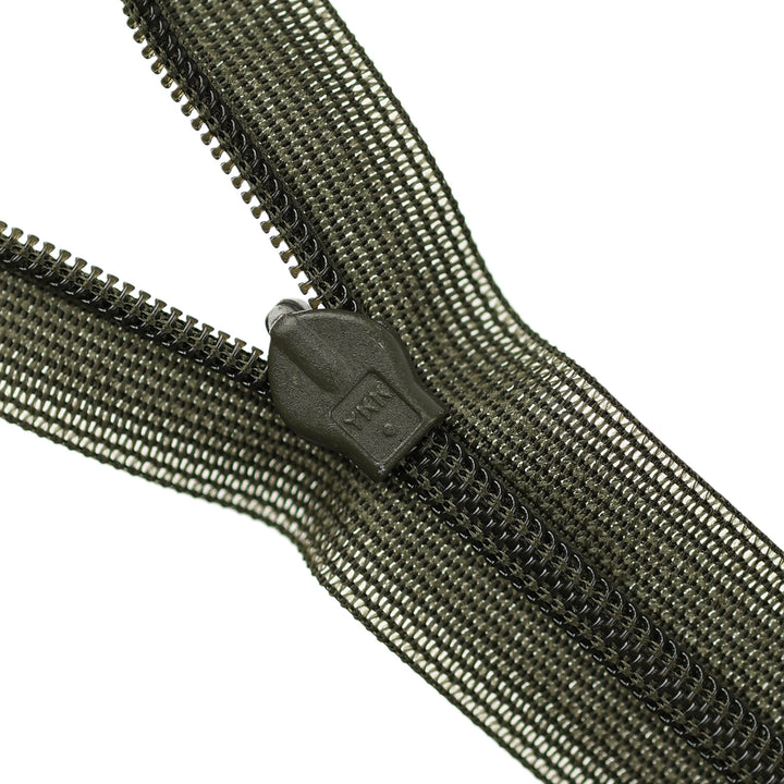 YKK INVISIBLE MESH ZIP COL 237 DARK JUNGLE GREEN