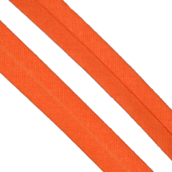 POLY-COTTON BIAS BINDING TANGERINE