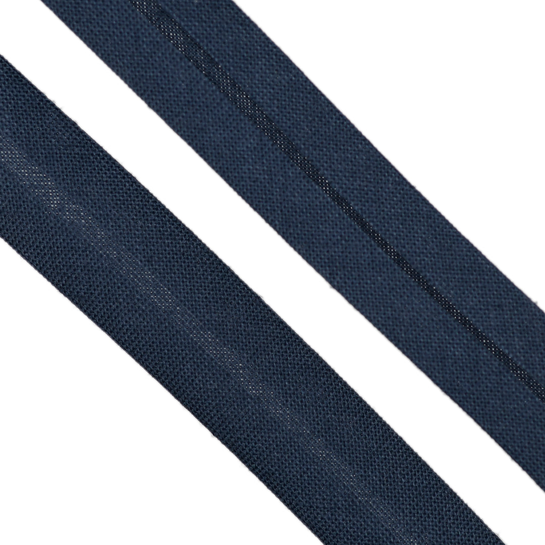 POLY-COTTON BIAS BINDING NAVY