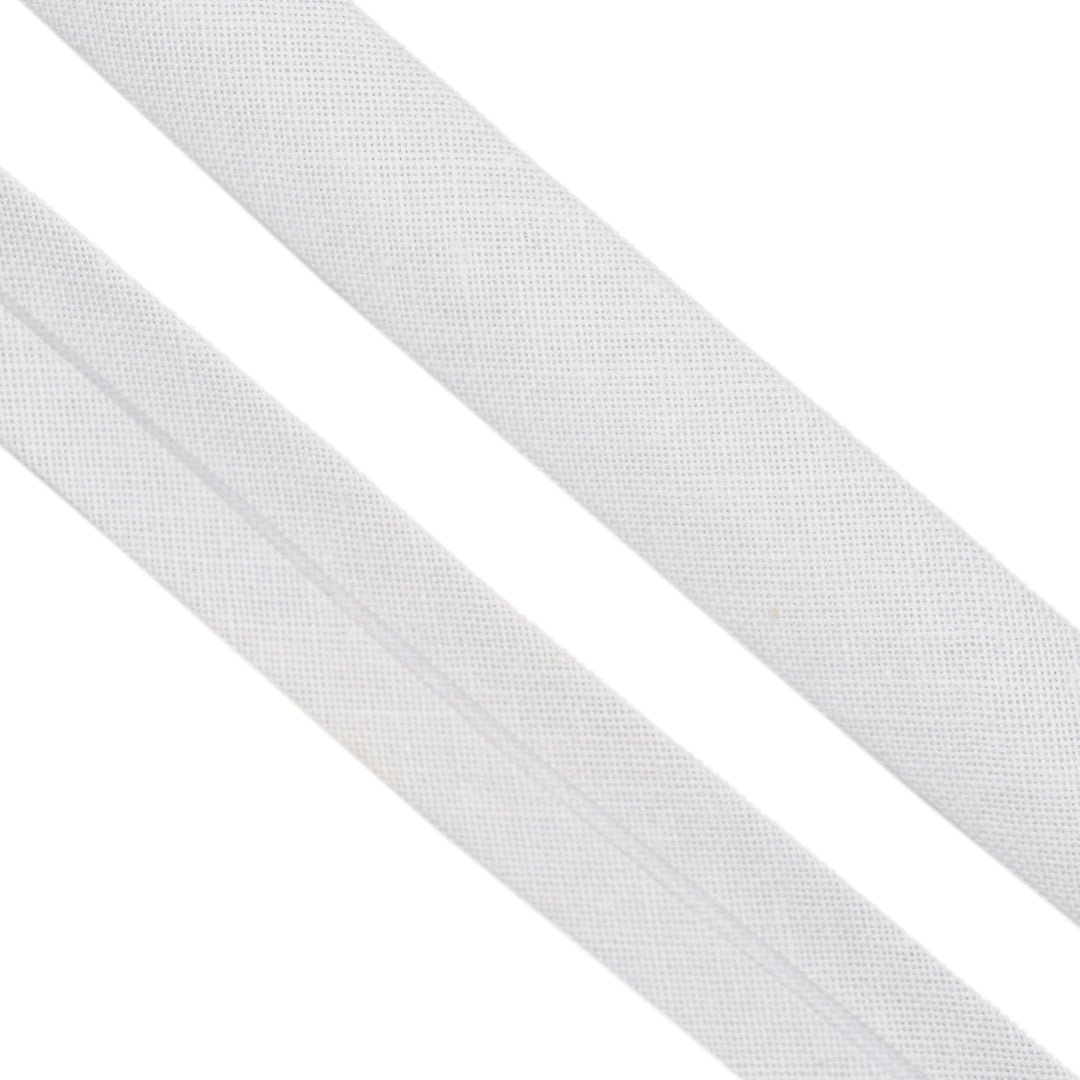 POLY-COTTON BIAS BINDING SILVER GREY