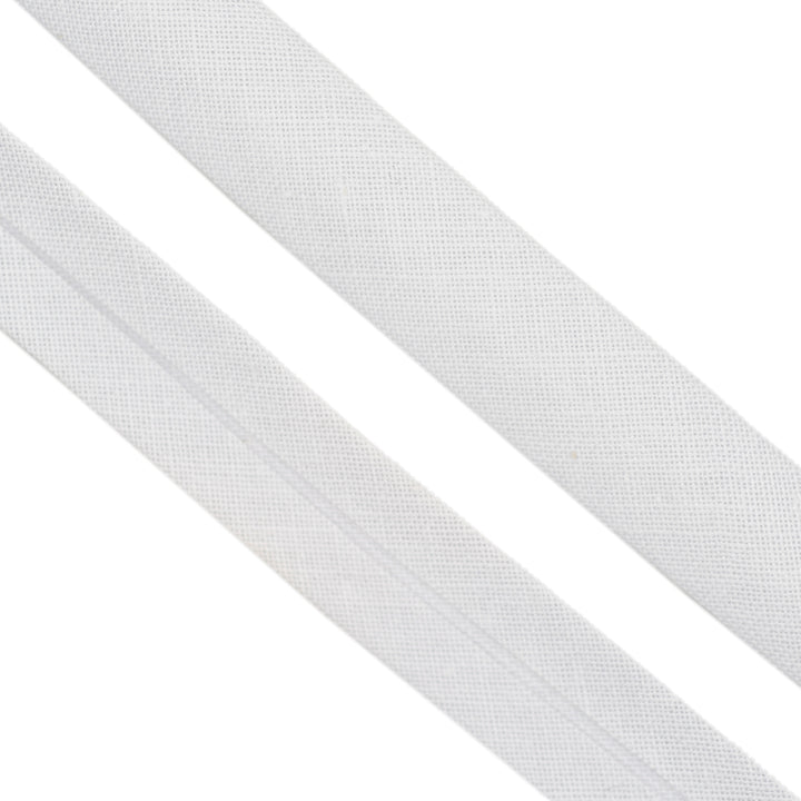 POLY-COTTON BIAS BINDING SILVER GREY