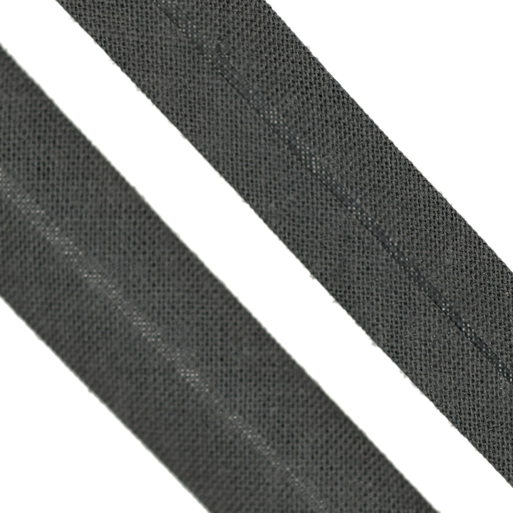 POLY-COTTON BIAS BINDING DARK GREY