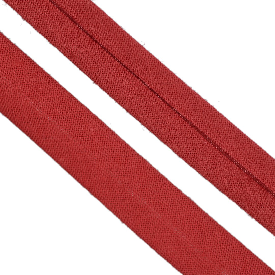 POLY-COTTON BIAS BINDING SCARLET