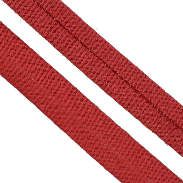 POLY-COTTON BIAS BINDING SCARLET