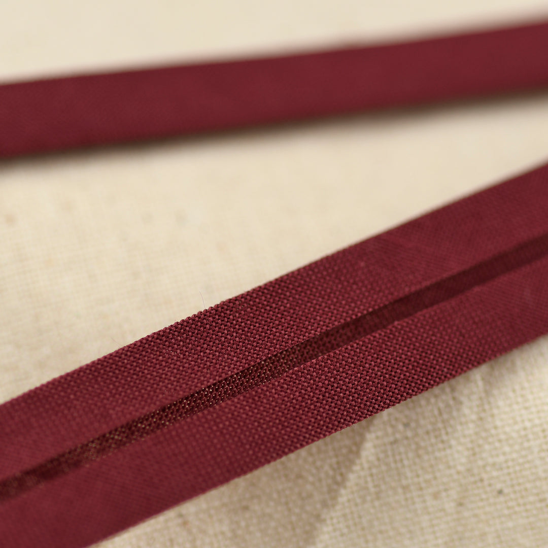 POLY-COTTON BIAS BINDING CLARET