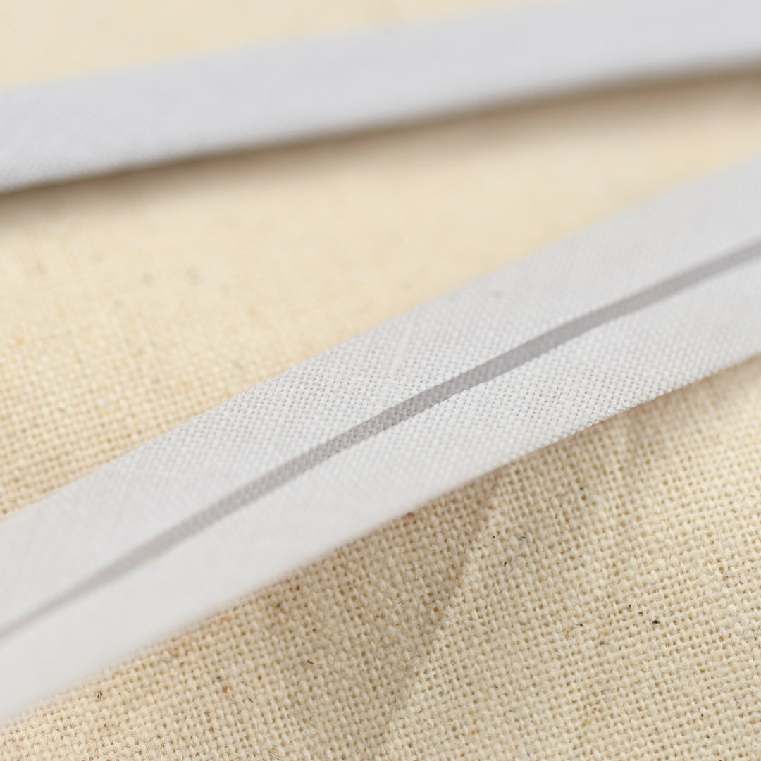 POLY-COTTON BIAS BINDING LIGHT GREY