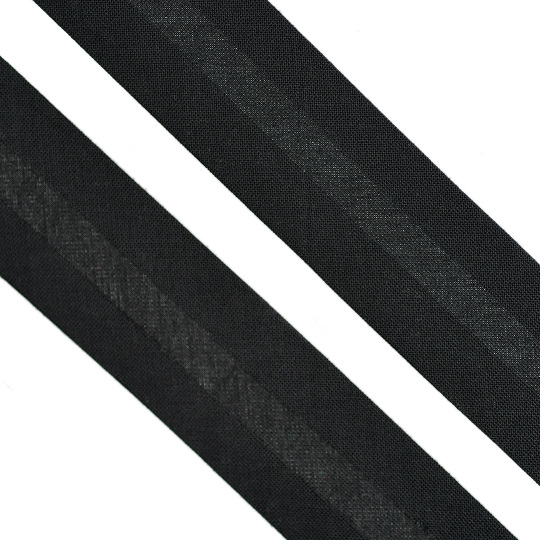 POLY-COTTON BIAS BINDING BLACK