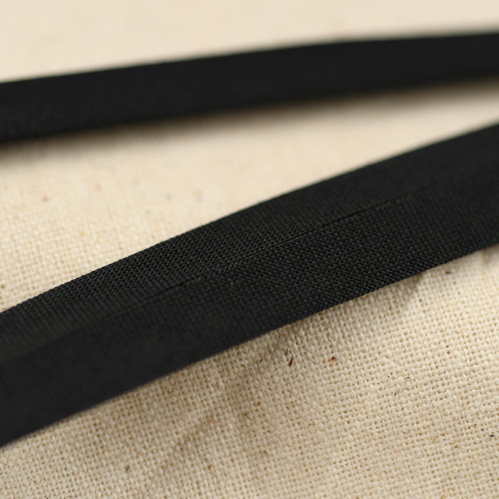 POLY-COTTON BIAS BINDING BLACK