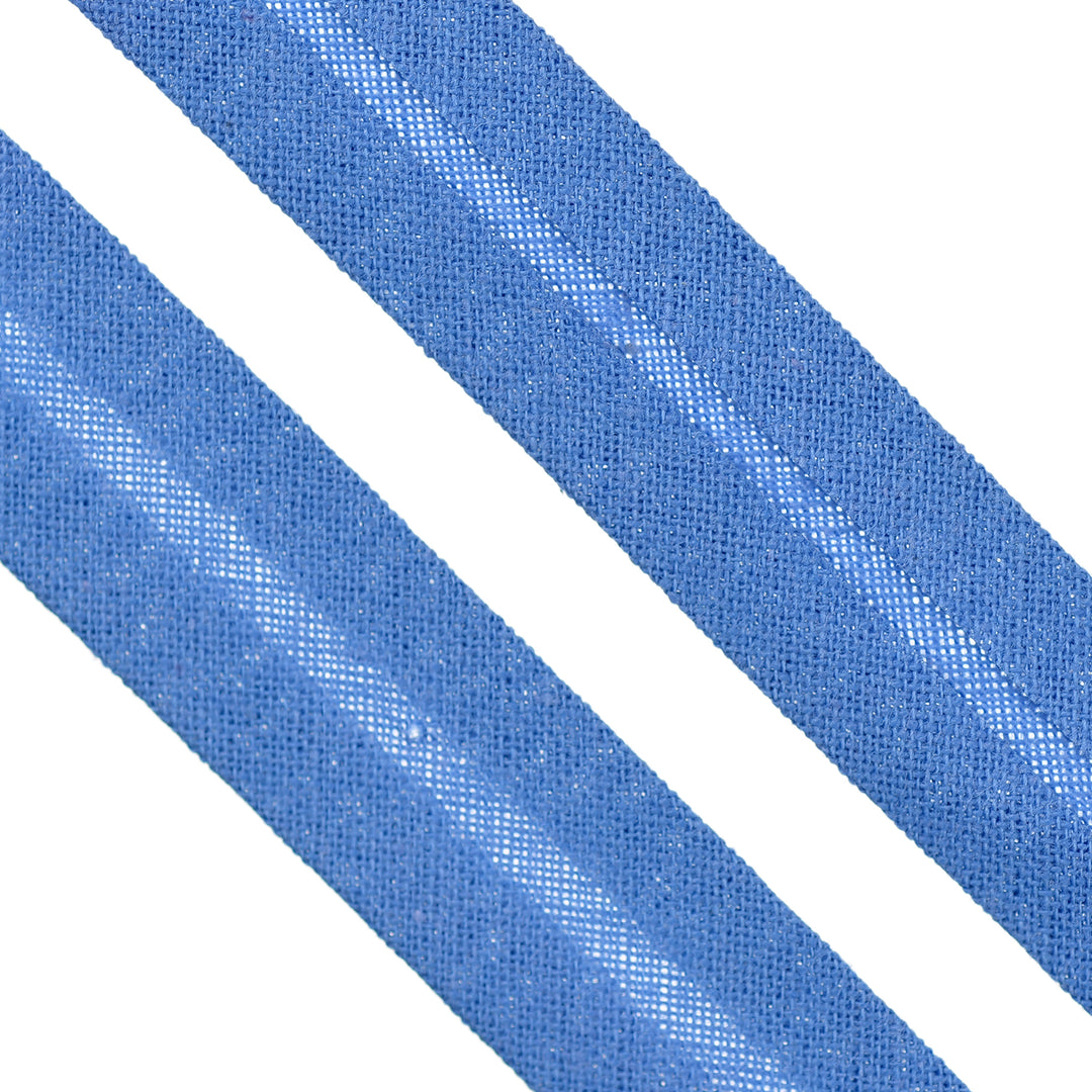 POLY-COTTON BIAS BINDING BLUE