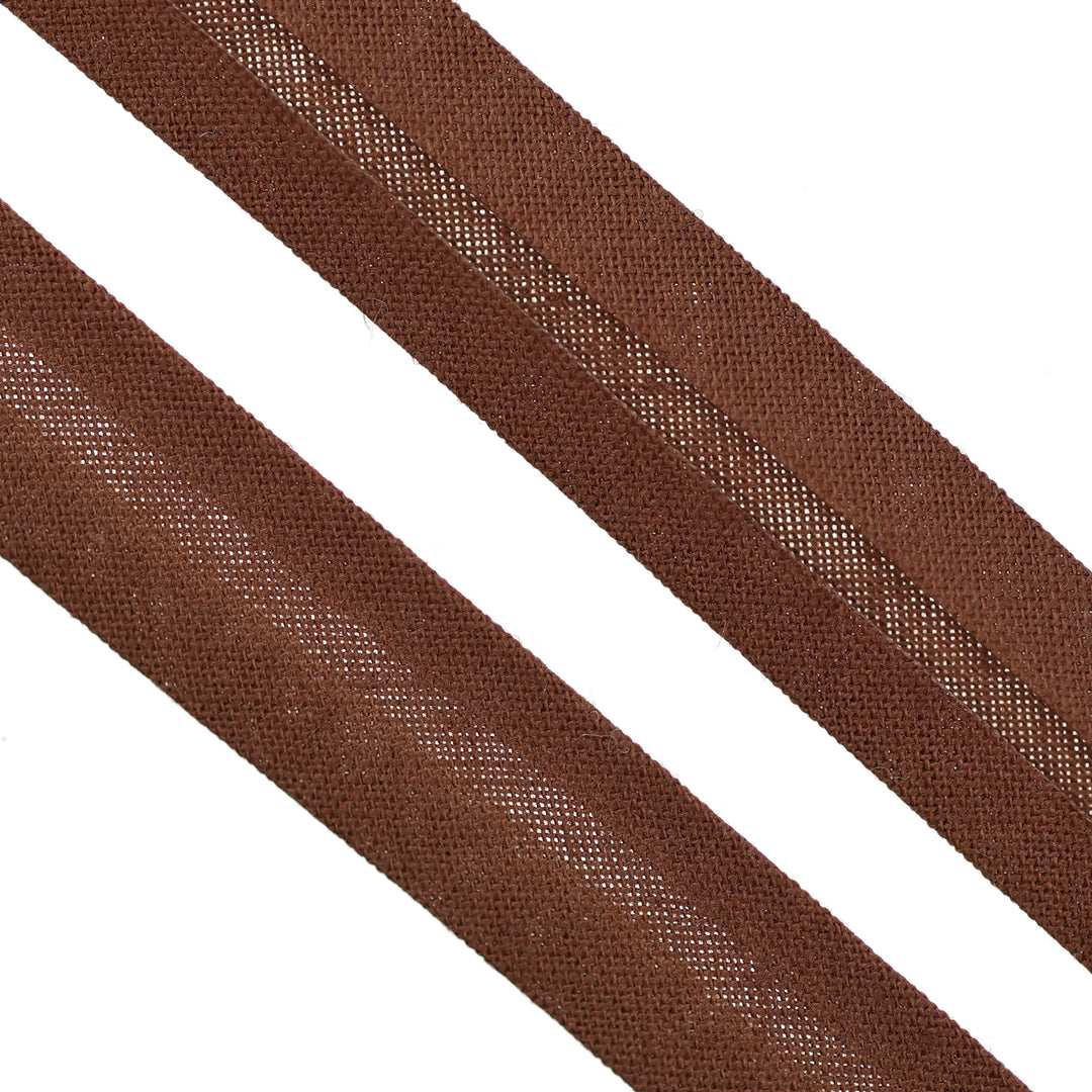 POLY-COTTON BIAS BINDING BROWN