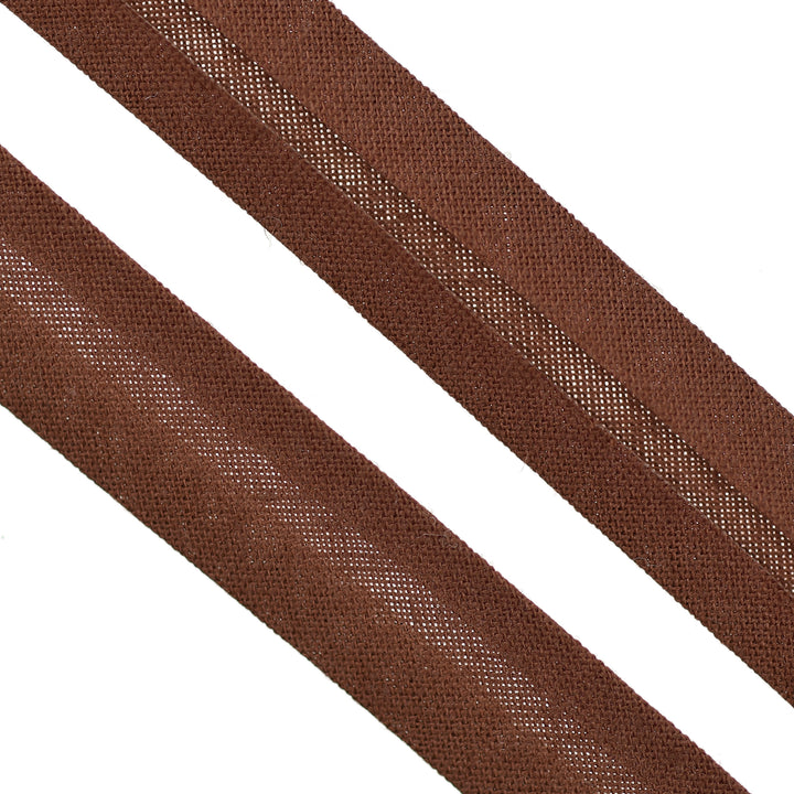 POLY-COTTON BIAS BINDING BROWN