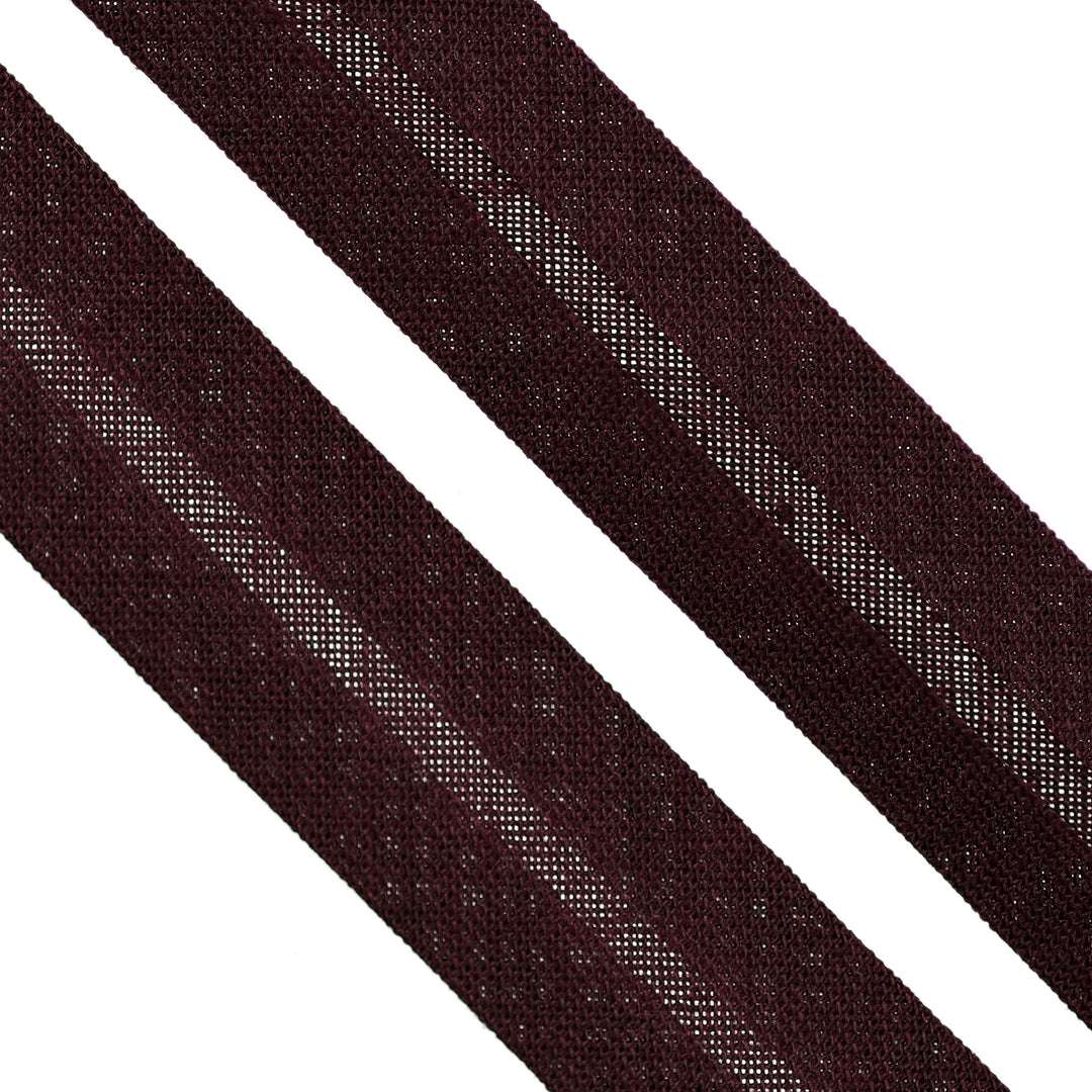 POLY-COTTON BIAS BINDING BURGUNDY