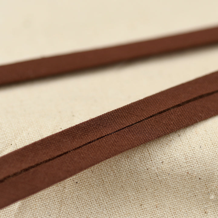 POLY-COTTON BIAS BINDING BROWN