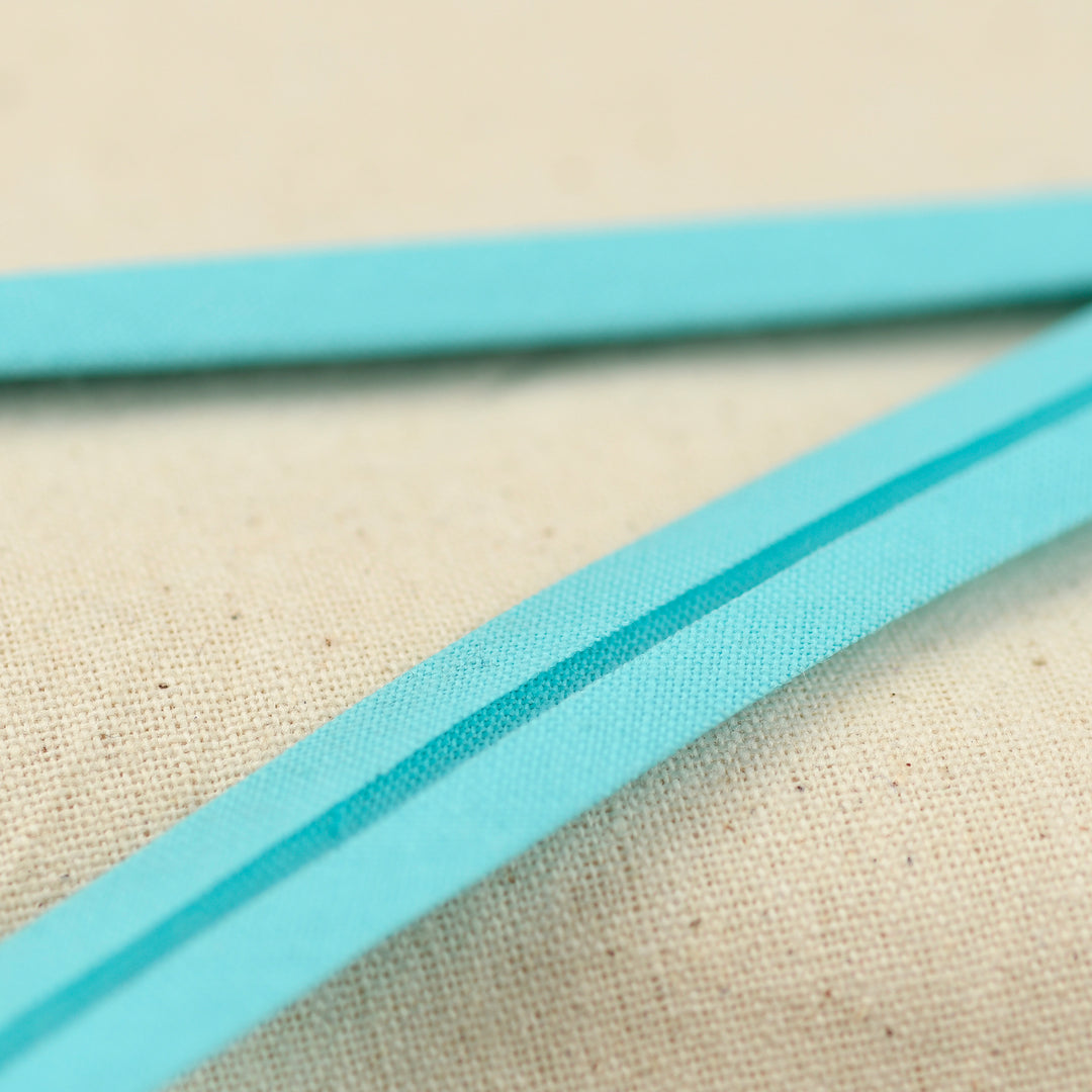 POLY-COTTON BIAS BINDING LIGHT AQUA