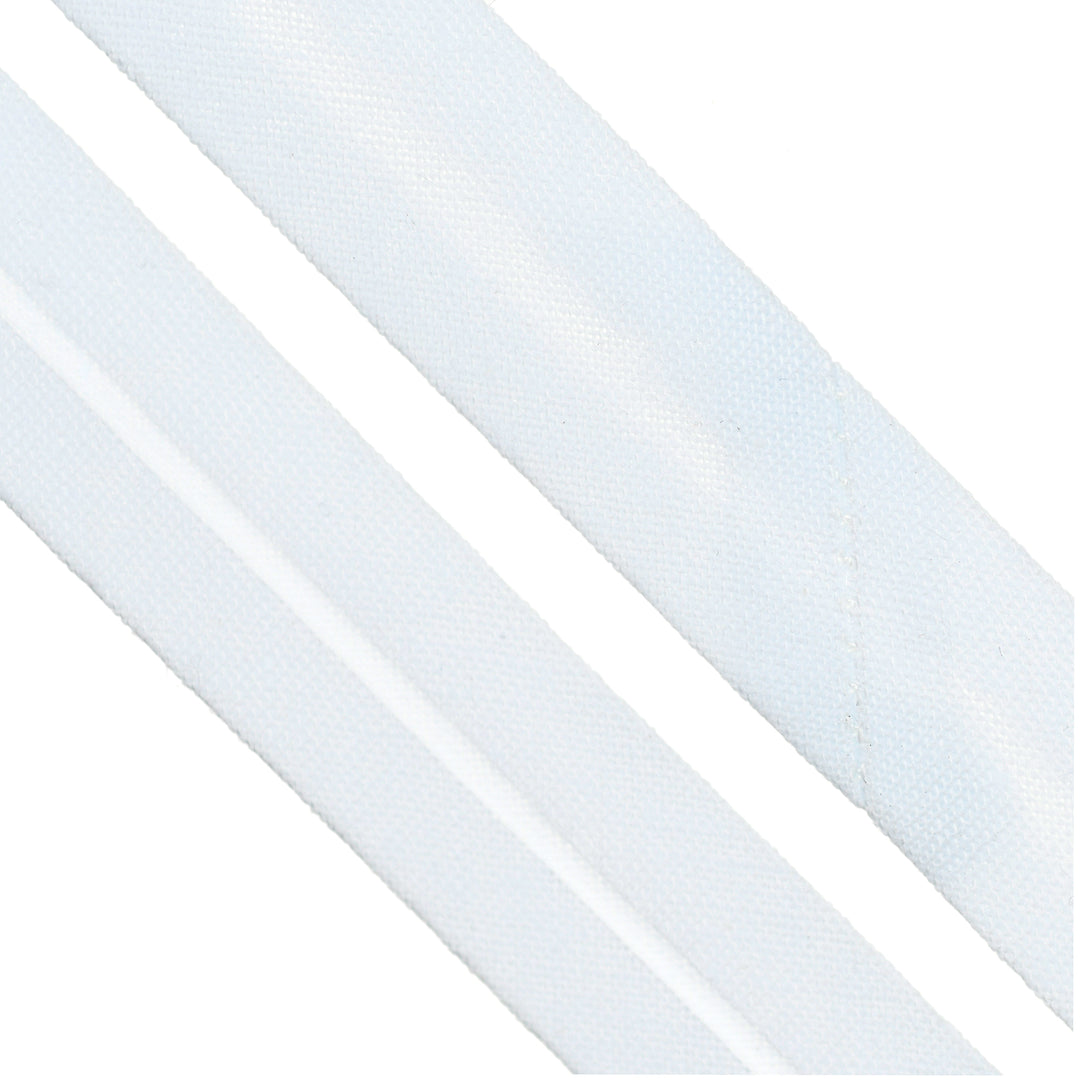 POLY-COTTON BIAS BINDING OPTIC WHITE