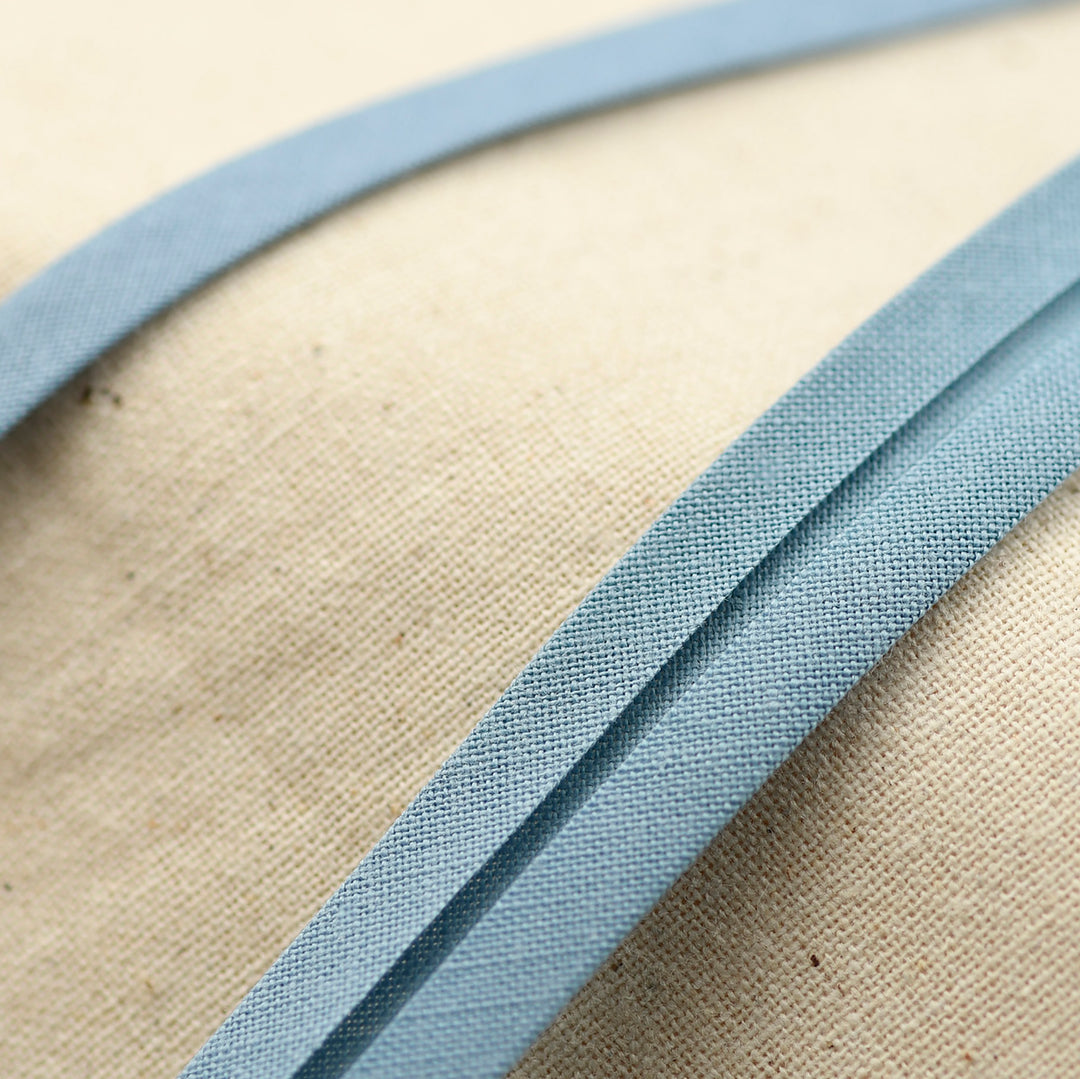 POLY-COTTON BIAS BINDING STEEL BLUE