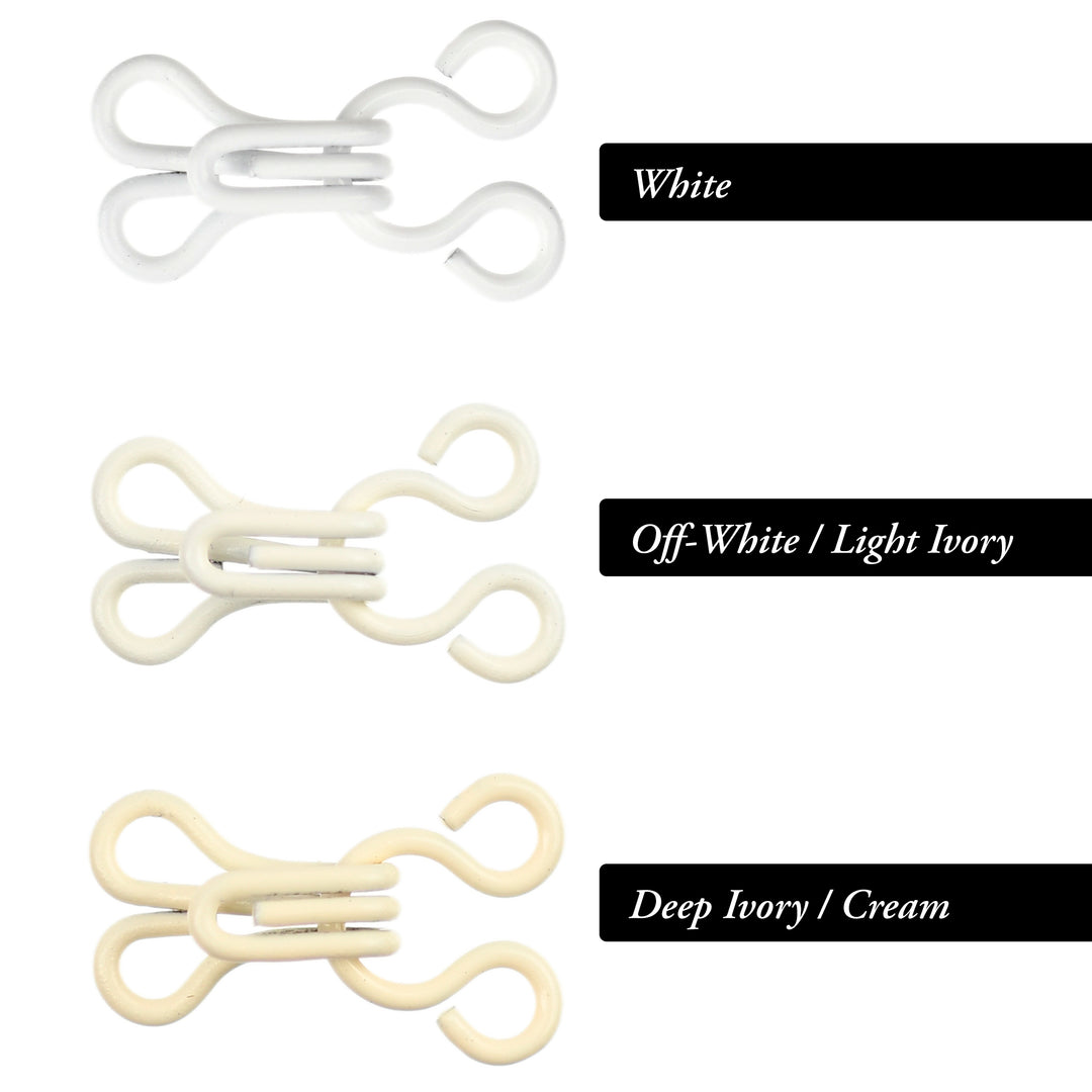 HOOKS & EYES IVORY/ CREAM