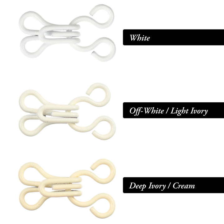 HOOKS & EYES IVORY/ CREAM