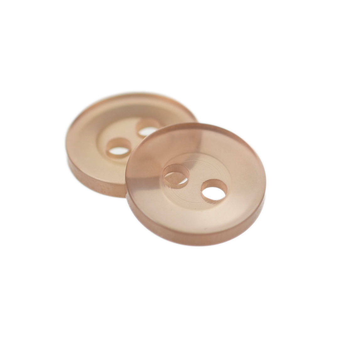 TWO-HOLE WIDE BEVEL RIM BUTTON BEIGE