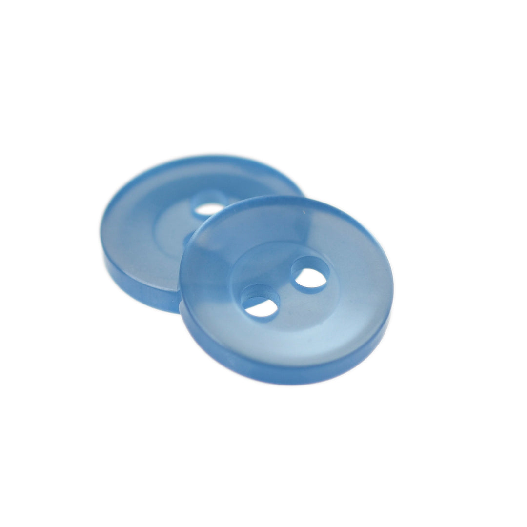 TWO-HOLE WIDE BEVEL RIM BUTTON BLUE