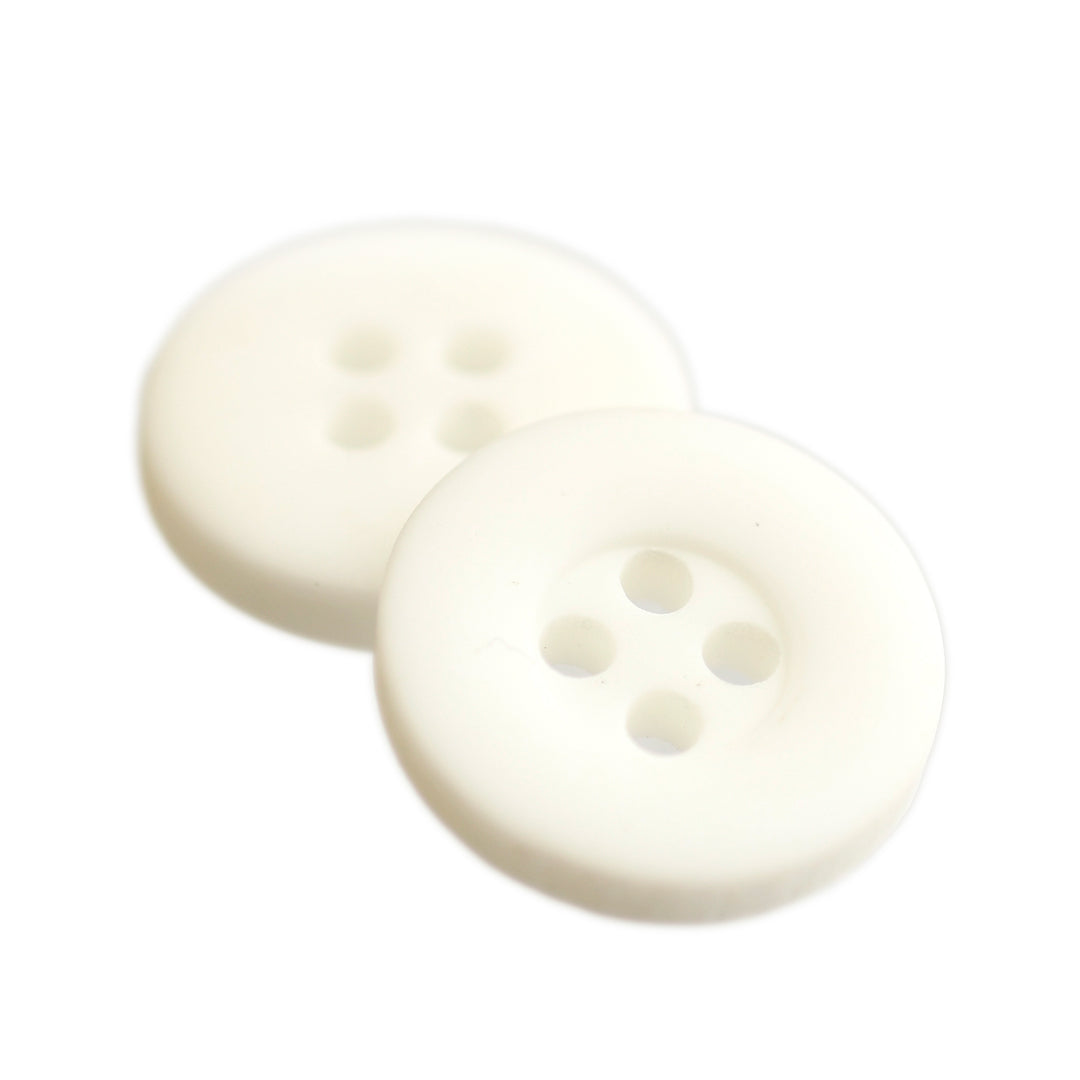 Wide Rim Natural Button Four-Hole Wide Rim Button White – JackStock Haberdashery