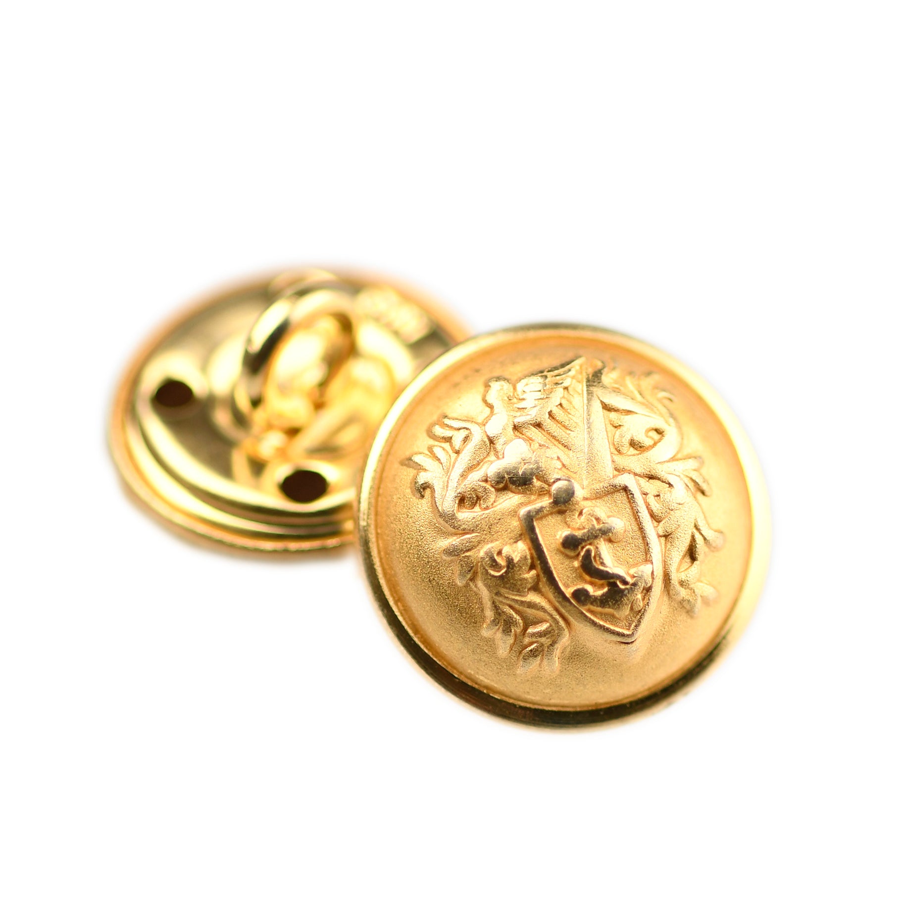Embossed Buttons Decorative Gold Embossed Shank Button with Crest – JackStock Haberdashery