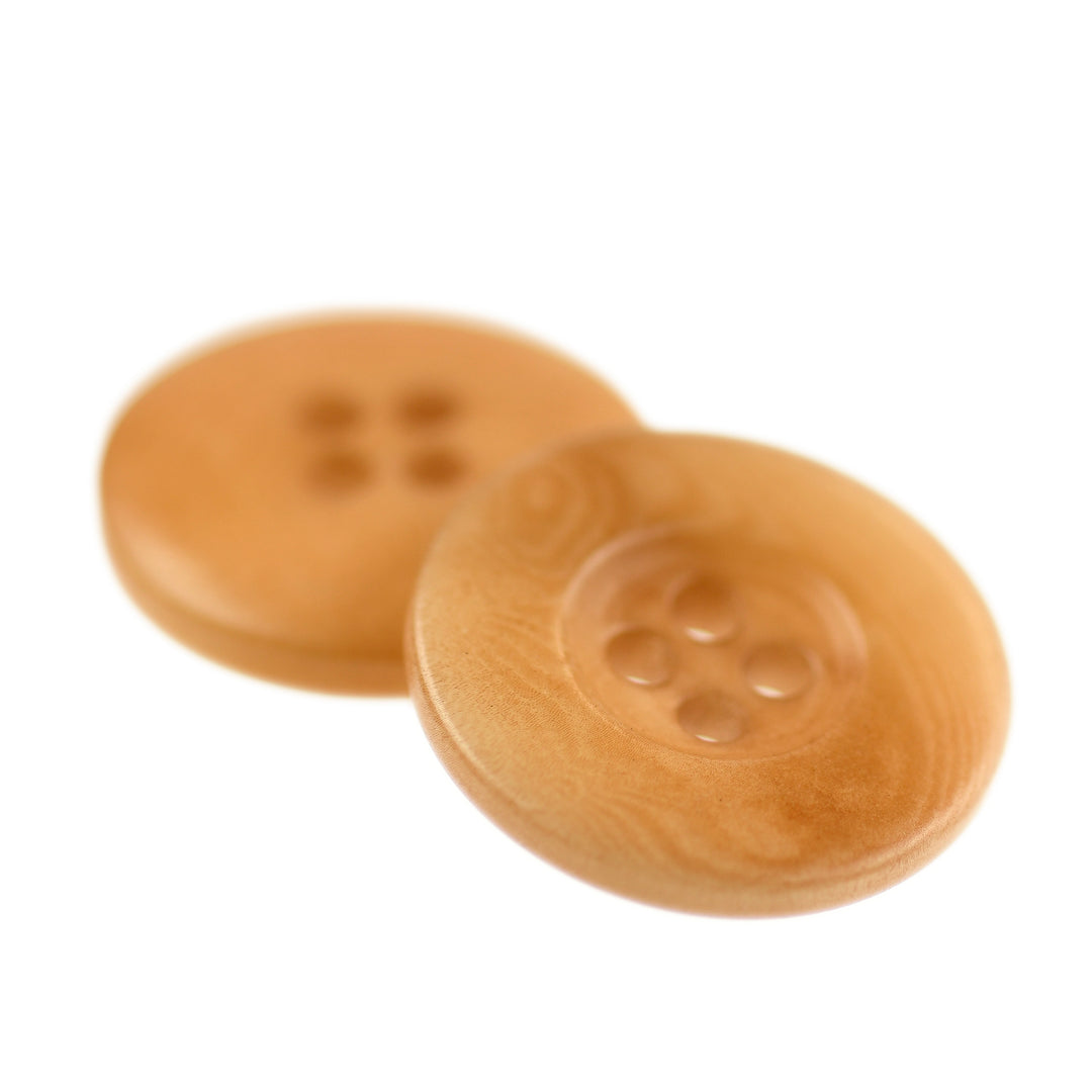 Wide Rim Natural Button FOUR-HOLE WIDE RIM WOODGRAIN BUTTON OAK – JackStock Haberdashery